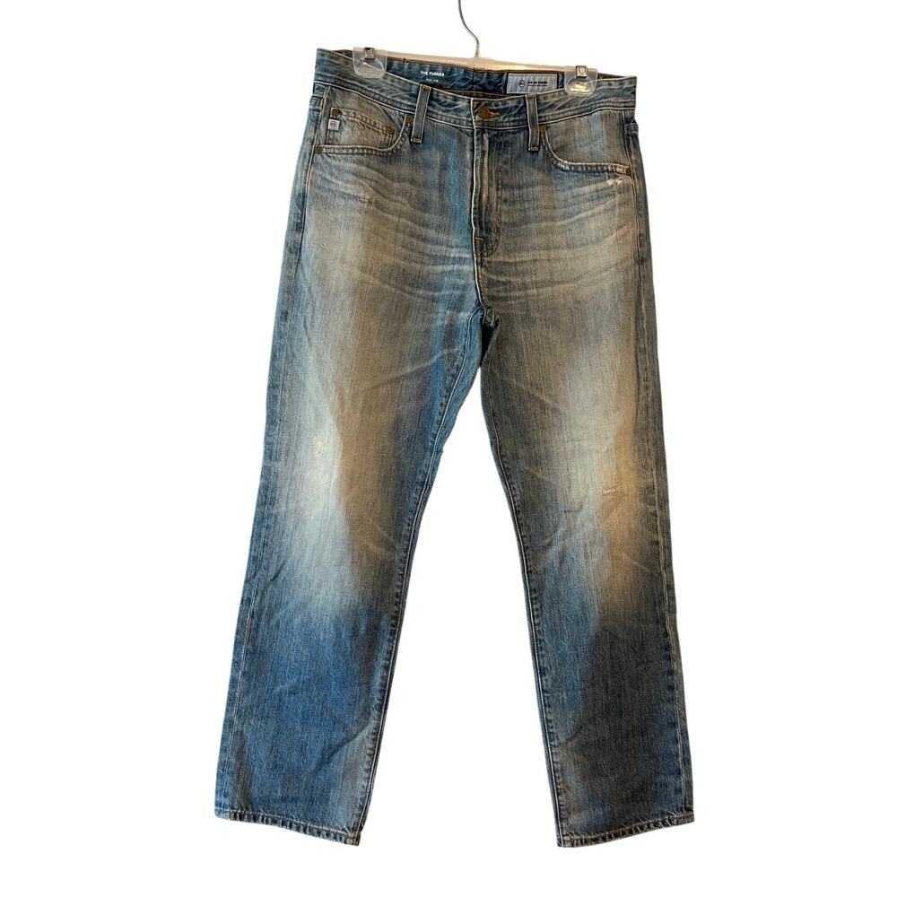 AG Adriano Goldschmied Turner Loose Crop Shoal Aged Wash Size 31x32